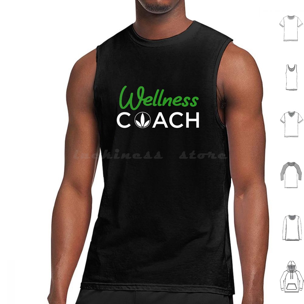 Wellness Health Nutrition - Camisetas Sem Manga de Algodão Estampadas