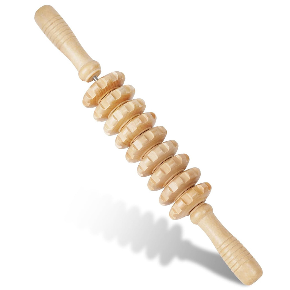 1PC Massageador de Madeira com - Reflexology Foot Roller avaliação e preço