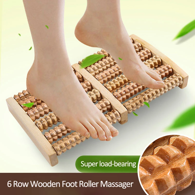 Massageador de pés de madeira, - Reflexology Foot Roller avaliação e preço