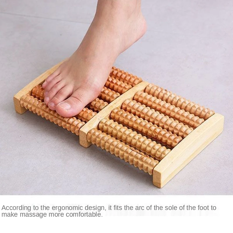 Massageador de pés de madeira, - Reflexology Foot Roller avaliação e preço
