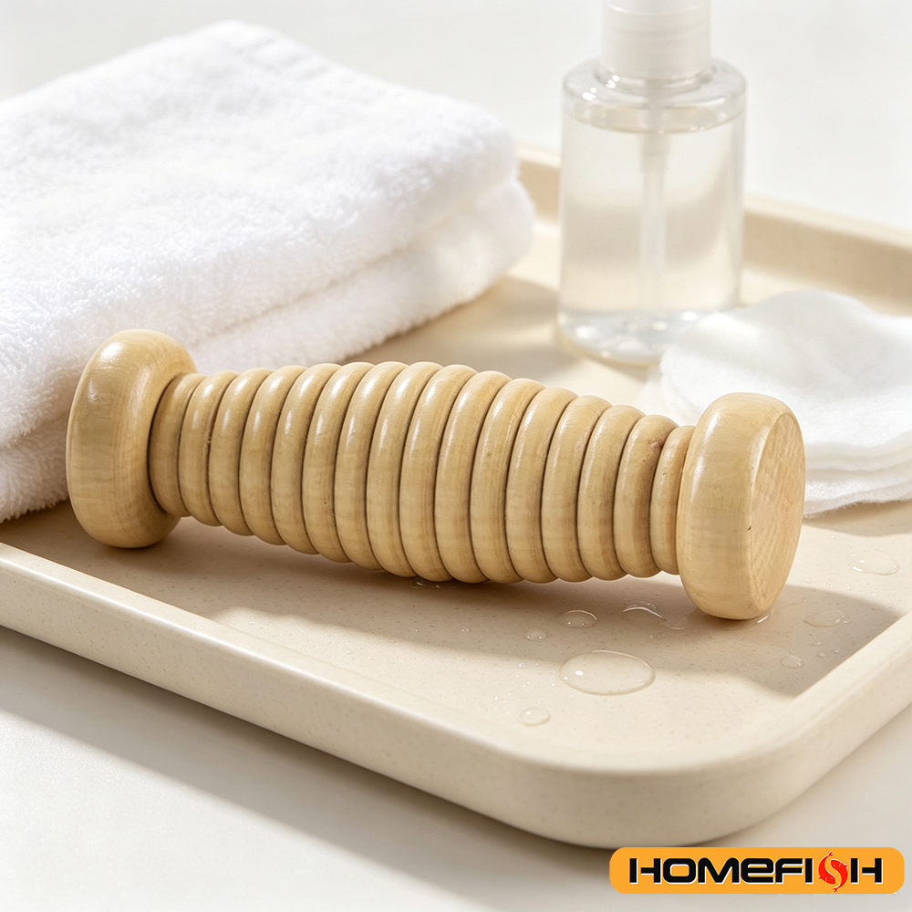 Massageador de Madeira para Co - Reflexology Foot Roller avaliação e preço